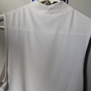 Faux White Turtleneck